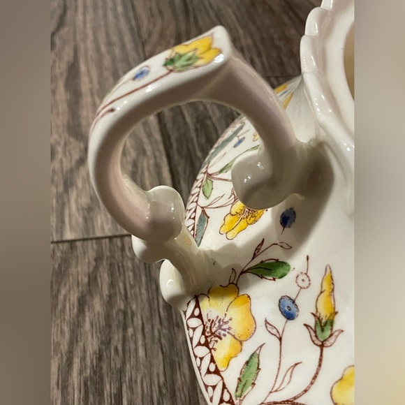 Large Vernon Kilns MCM Hibiscus Round Serving Platter 15” And Soup Tureen 14.5” - Picture 14 of 14